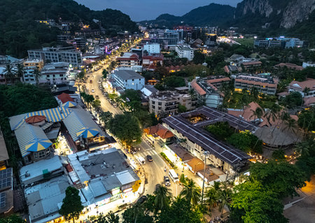 Aerial view of Ao Nang, Krabi, Thailand.の写真素材