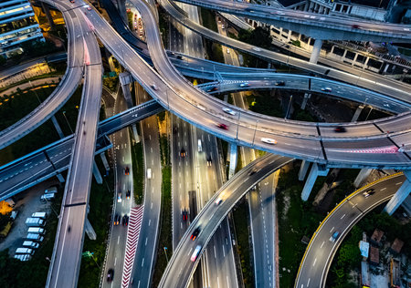Spaghetti junction in Petaling Jaya near Kuala Lumpur, Malaysia