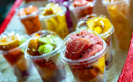 Fresh fruits sold at Bangla Night Market in Patong, Phuket, Thailand.