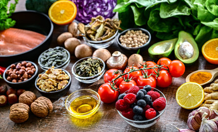 Foods representing anti-inflammatory diet.