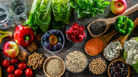 Foods products improving digestive health. Constipation relief food.