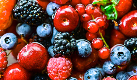 Composition with fresh ripe fruits. Fruitarian diet.
