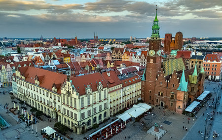 The Market Square in Wroclaw, Lower Silesian Voivodeship, Poland