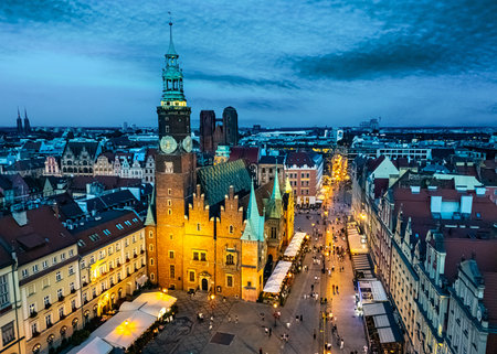 The Market Square in Wroclaw, Lower Silesian Voivodeship, Poland