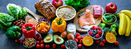 Food products recommended for pregnancy. Healthy diet.の写真素材