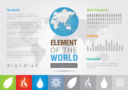 Element of the world  Icon symbol signage Info graphic  Creative Marketing  Business SUccessのイラスト素材