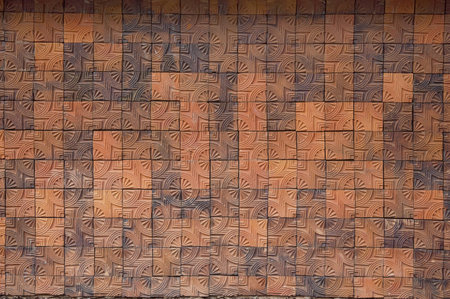 Red brick wall suitable as a background or wallpaperの写真素材