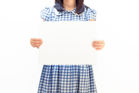 People holding signsの写真素材