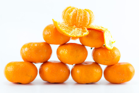 orange isolated on whiteの写真素材