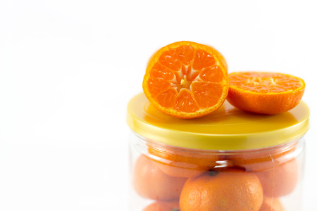 orange  isolated on whiteの写真素材