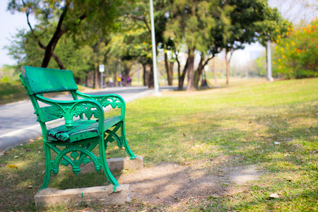 chair on the gardenの写真素材