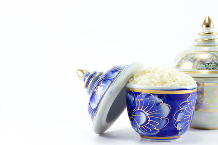 Rice in a cupの写真素材