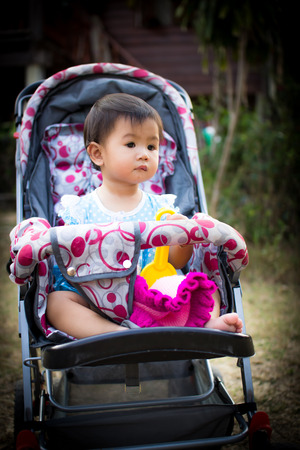 Child in the strollerの写真素材