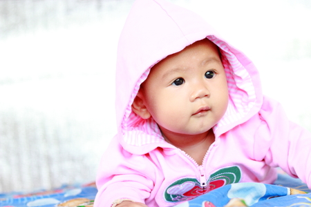 Baby Cute Baby Girl Portraitの写真素材