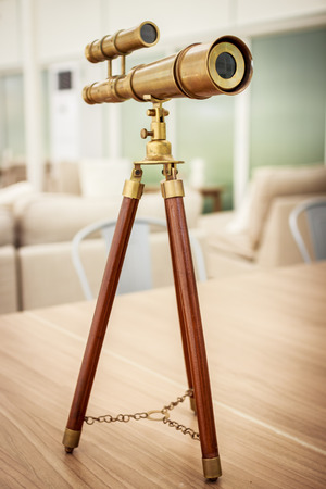 vintage brass telescopeの写真素材