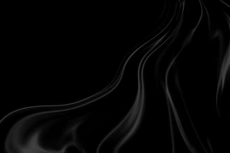 wave texture soft shiny 3d black background abstract illustrationの写真素材