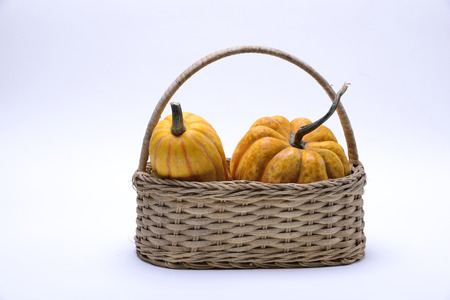 Pumpkin isolated on whiteの写真素材
