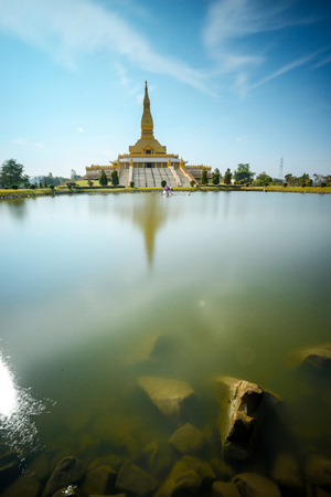 Pagoda Mahabua, Roi-Et, Thailandの写真素材