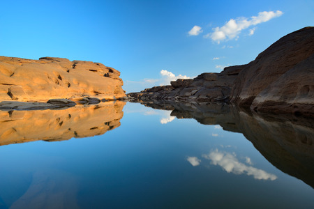Sam Pan Bok Grand Canyon in Ubon Ratchathani , Thailandの写真素材