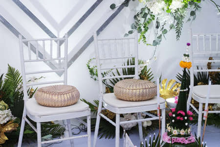 pillows for wedding ring bearerの写真素材