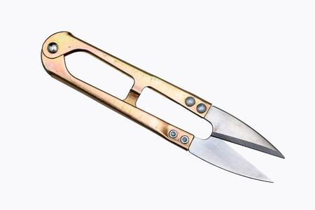 Tailor scissors isolated on white background.の写真素材