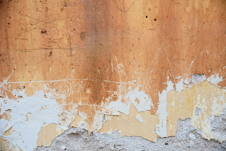 Rust stains on the grunge concrete wallの写真素材