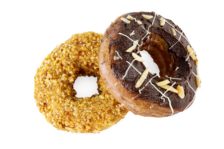 Donuts isolated on white backgroundの写真素材