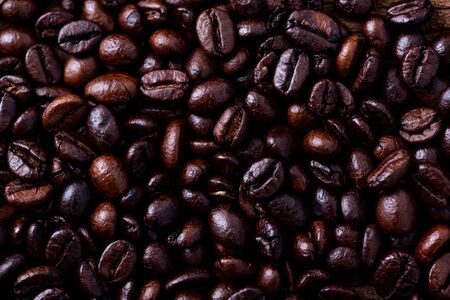 Roasted coffee beans backgroundの写真素材