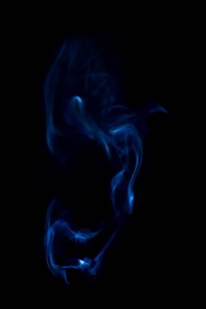 movement of smoke on black background, smoke background, abstract smoke on black backgroundの写真素材