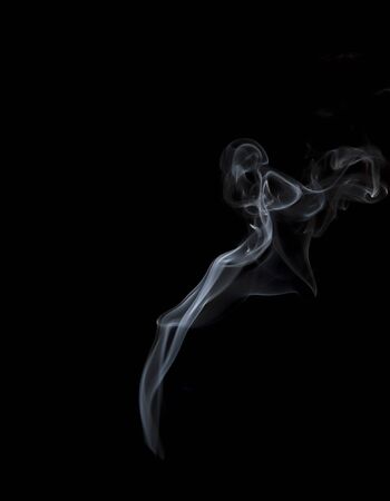 movement of smoke on black background, smoke background, abstract smoke on black backgroundの写真素材