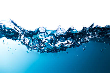 Beautiful water waves Splashed water wave in clean blue water