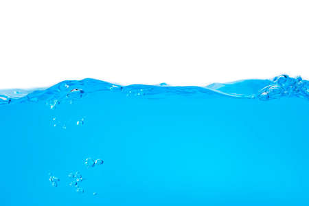 The swaying waves in the blue water create air bubbles expressing freshness.の写真素材