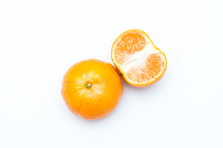 orange fruit on white backgroundの写真素材