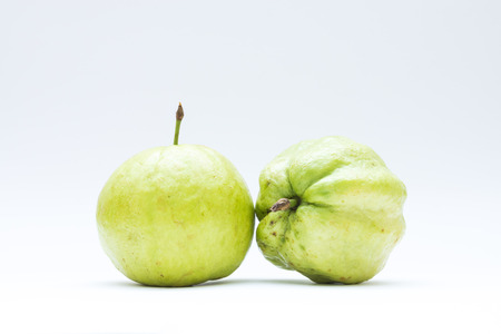 guavas fruit on white backgroundの写真素材