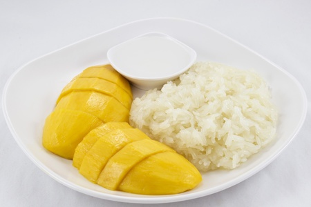 Thai dessert, Mango with sticky rice  の写真素材