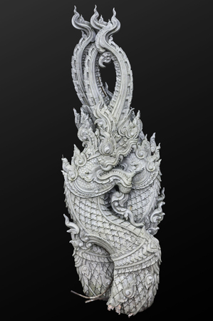 Naga statues on blackの写真素材