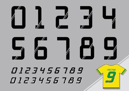 shirt numberのイラスト素材