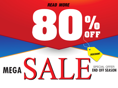 Template super sale poster banner. Big sale, clearance sale. Vector illusrationのイラスト素材