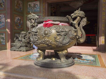 Chon Buri, THAILAND August 31, 2017 Chinese Temple, Buddhist shrine in Chon Buriのeditorial素材