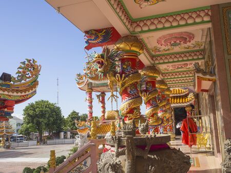 Chon Buri, THAILAND August 31, 2017 Chinese Temple, Buddhist shrine in Chon Buriのeditorial素材