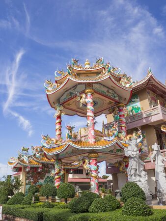 Chon Buri, THAILAND August 31, 2017 Chinese Temple, Buddhist shrine in Chon Buriのeditorial素材