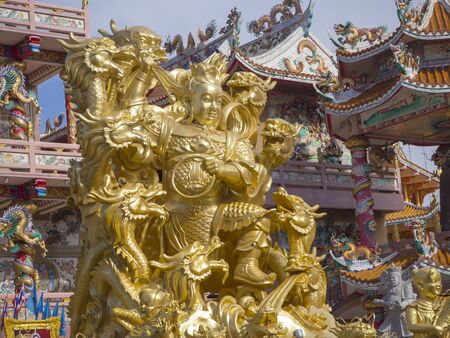 Chon Buri, THAILAND August 31, 2017 Chinese Temple, Buddhist shrine in Chon Buriのeditorial素材