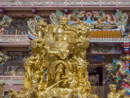 Chon Buri, THAILAND August 31, 2017 Chinese Temple, Buddhist shrine in Chon Buriのeditorial素材