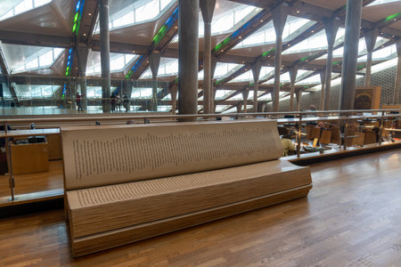 Book-shaped chair from the Library of Alexandriaのeditorial素材