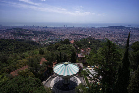 Panoramic view of the city of Bologna, Italyの写真素材