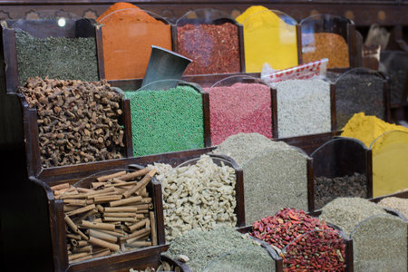 Spices and herbs on the Grand Bazaar in Istanbul, Turkey
