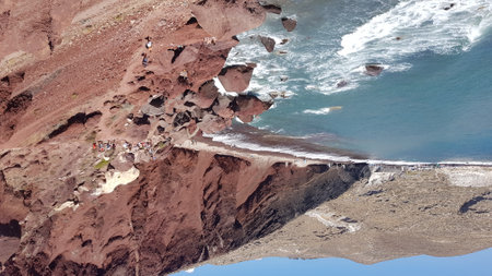 Photo Picture of the Beautiful Ocean Coast's View Montana Amarilla Montana Amarilla Tenerifeの写真素材