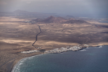 Aerial view of Lanzarote, Canary Islands, Spain