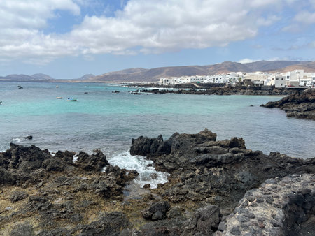View of the island of Lanzarote, Canary Islands, Spain