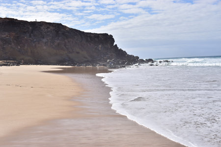 View of the beautiful beach of Playa de las Conchas